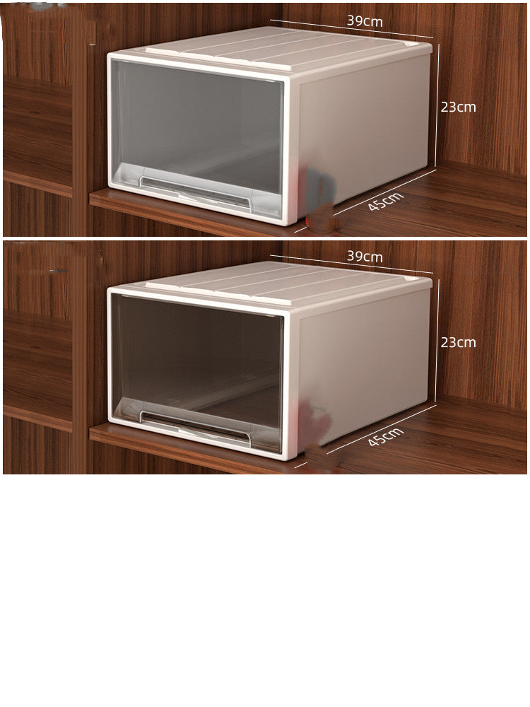 Drawer Type Storage Box Plastic Transparent Clothing Locker