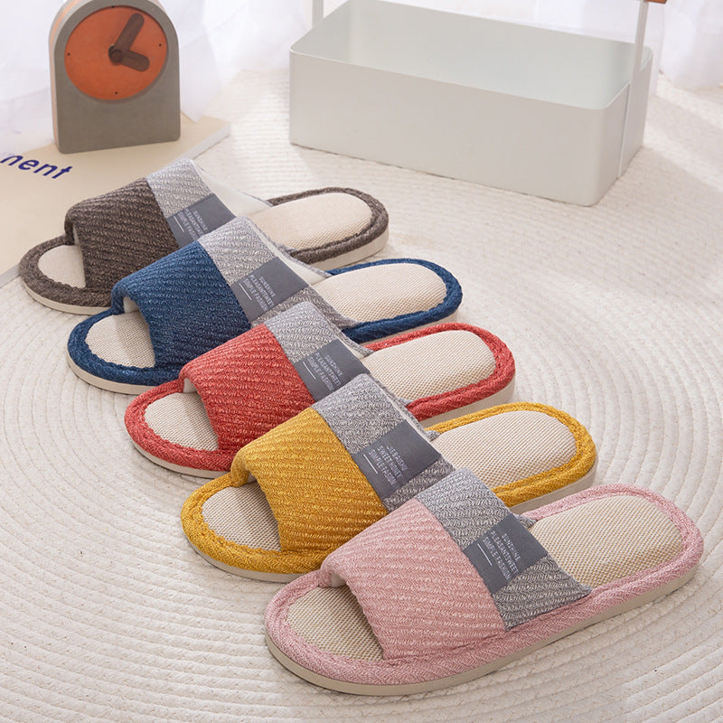 Women simple light Linen Slippers for House & Bedroom.