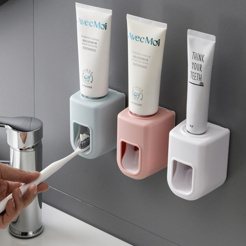 Nordic Automatic Toothpaste Dispenser Bathroom Bathroom No Punching On Walls Quantitative Extrusion Simple Lazy Toothpaste Holder