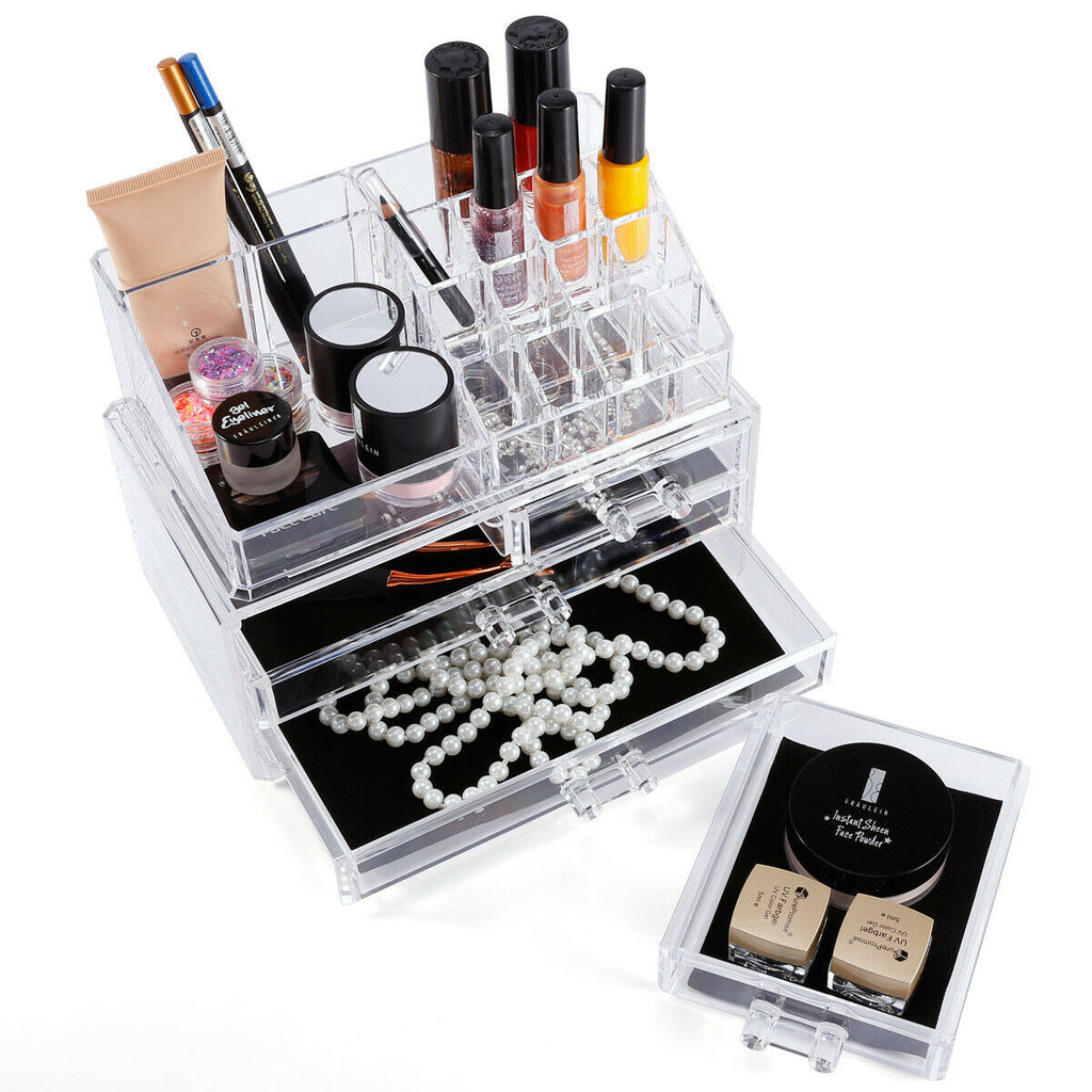 Cosmetic storage box transparent drawer acrylic storage