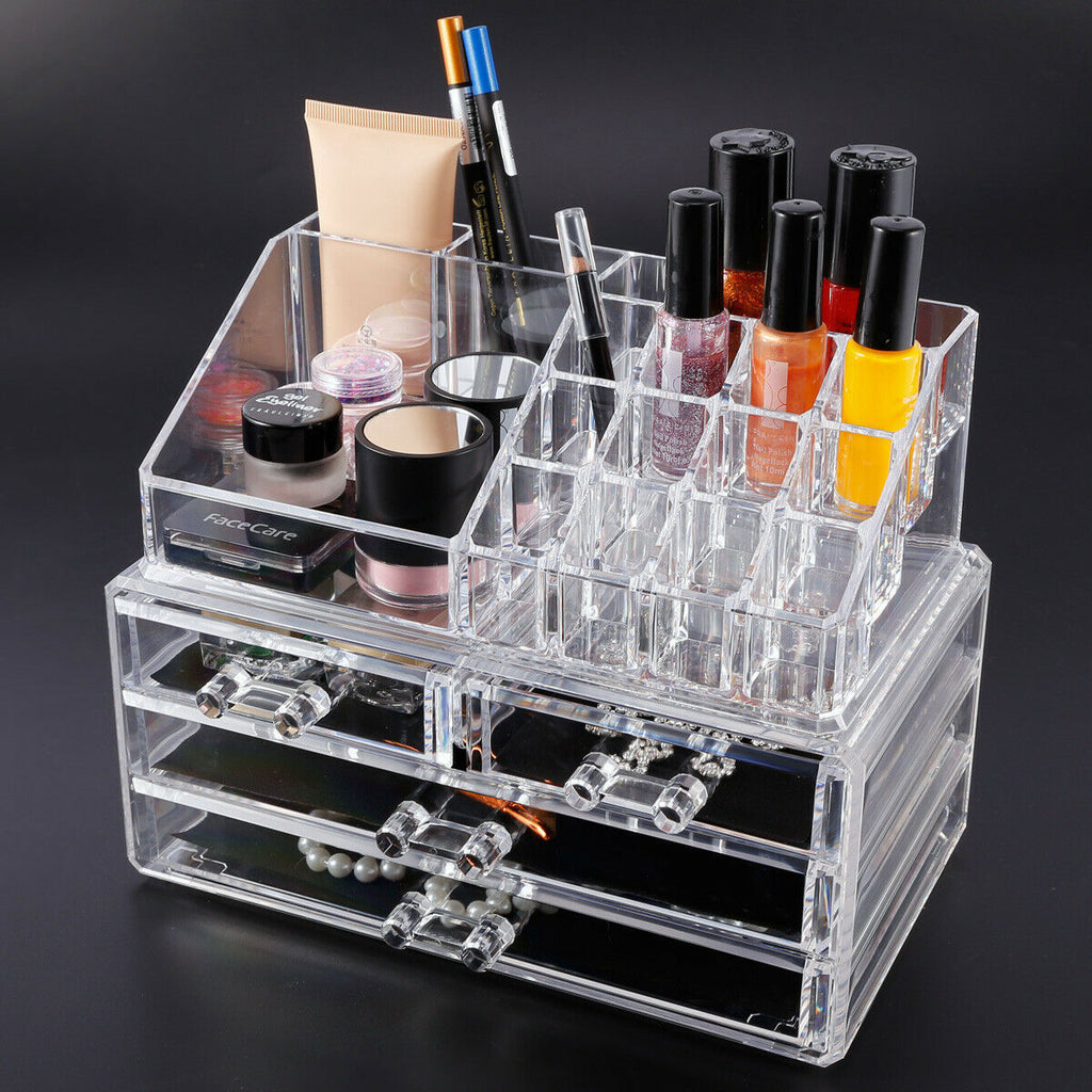 Cosmetic storage box transparent drawer acrylic storage