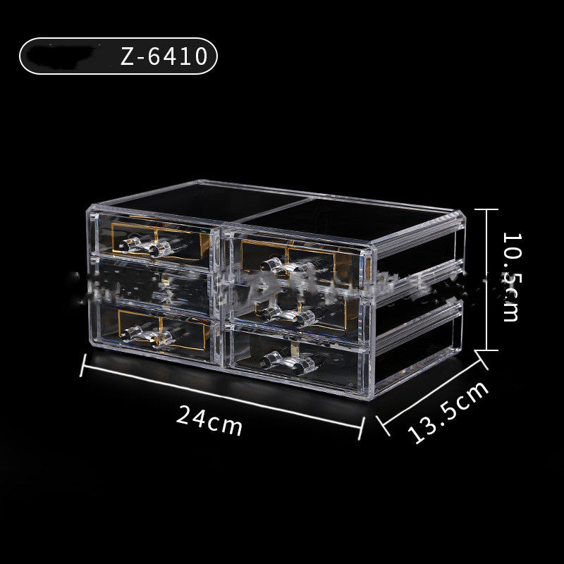 Cosmetic storage box transparent drawer acrylic storage