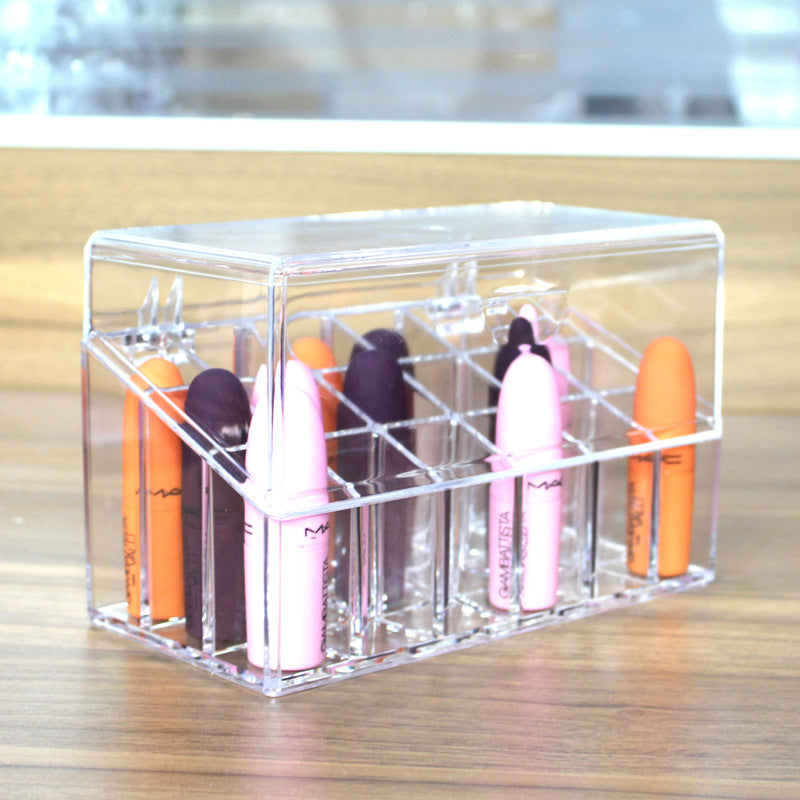 Transparent 18 lipstick storage box