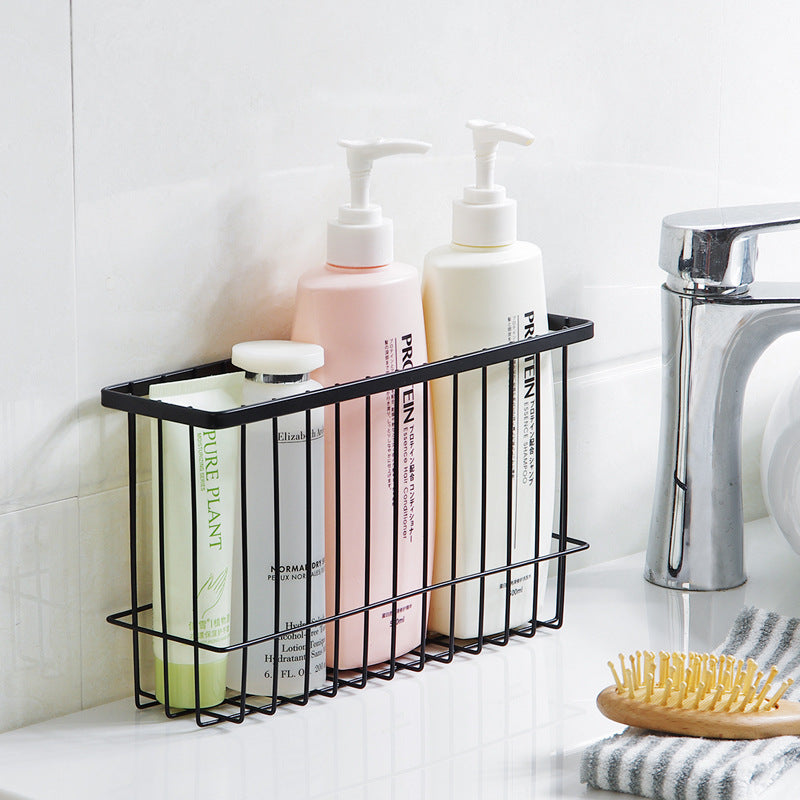 Wrought iron bathroom shelf