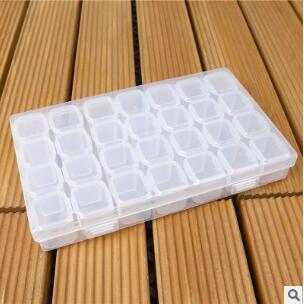 Jewelry Storage Box Transparent Plastic Box With 28 Cells