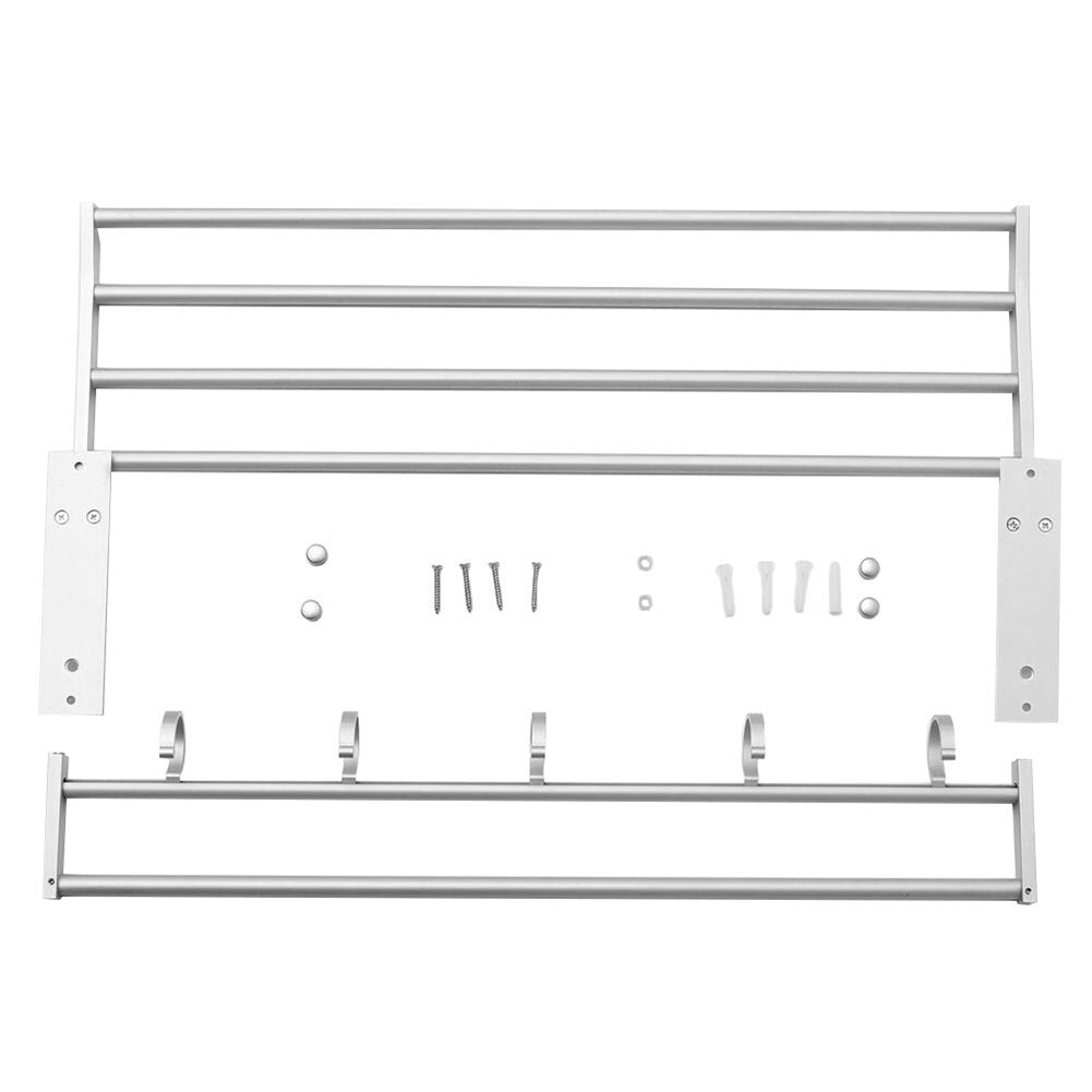 Bathroom shelf towel rack