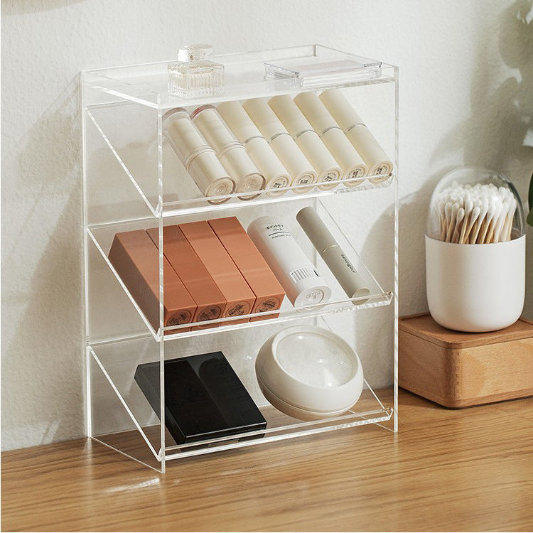 Transparent acrylic cosmetic storage box