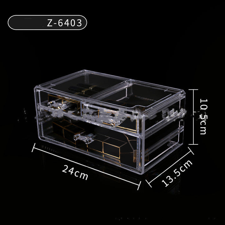 Cosmetic storage box transparent drawer acrylic storage