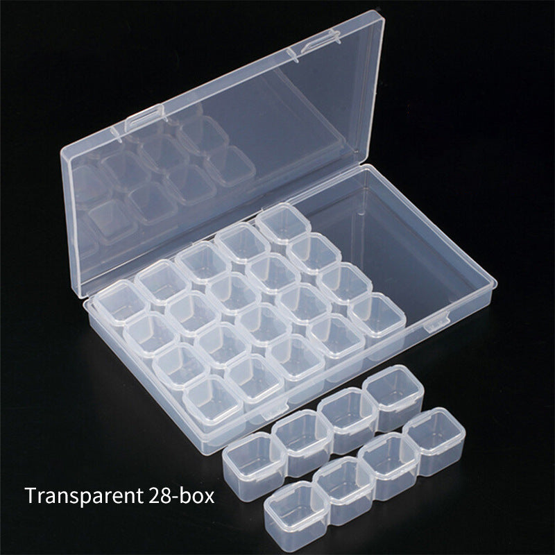 28 grid box transparent jewelry box