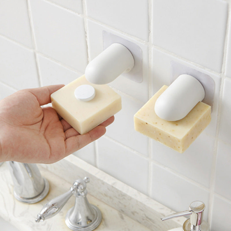 Soap Dish Suction Strongly Magnetic Soap Holder Rustproof Plastic Soap Holder For Bathroom And Kitchen Wall Attachment Shelf