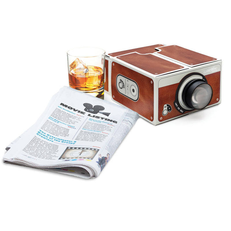 Mini Smart Phone Projector Portable Home Use DIY Cardboard Projector Family Entertainment Projective Device