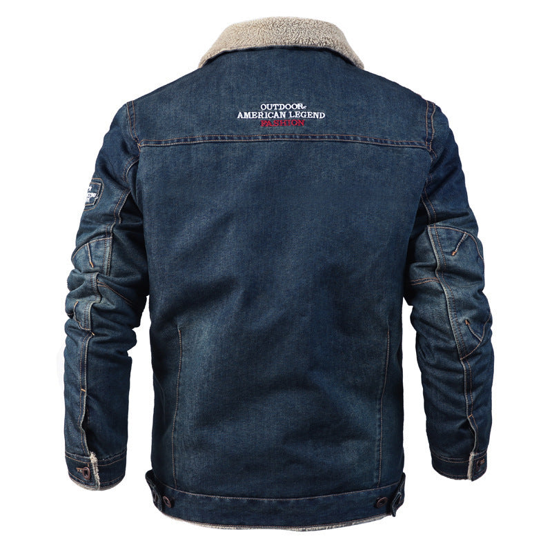 Denim jacket men. Special Nice unique warming good looking denim material jacket .