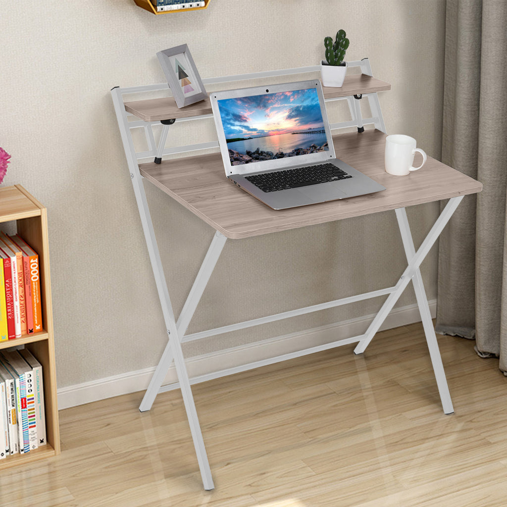 Folding Study Desk For Small Space Home Office Desk  Laptop Writing Table