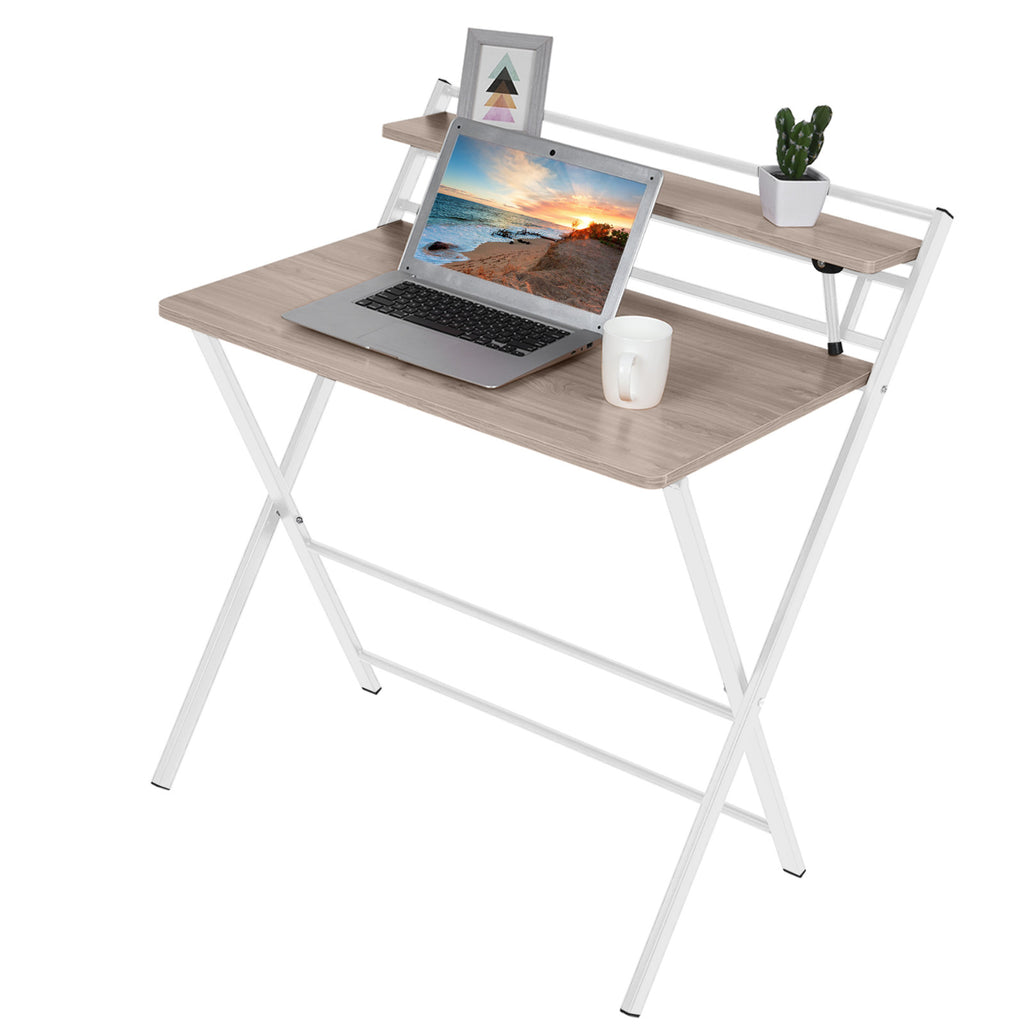 Folding Study Desk For Small Space Home Office Desk  Laptop Writing Table