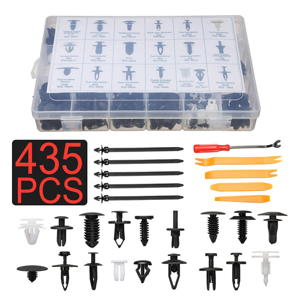 435 PCS Plastic Clip Car Body Retainer Push Pin Trim Ri Vet Panel Mould Tool