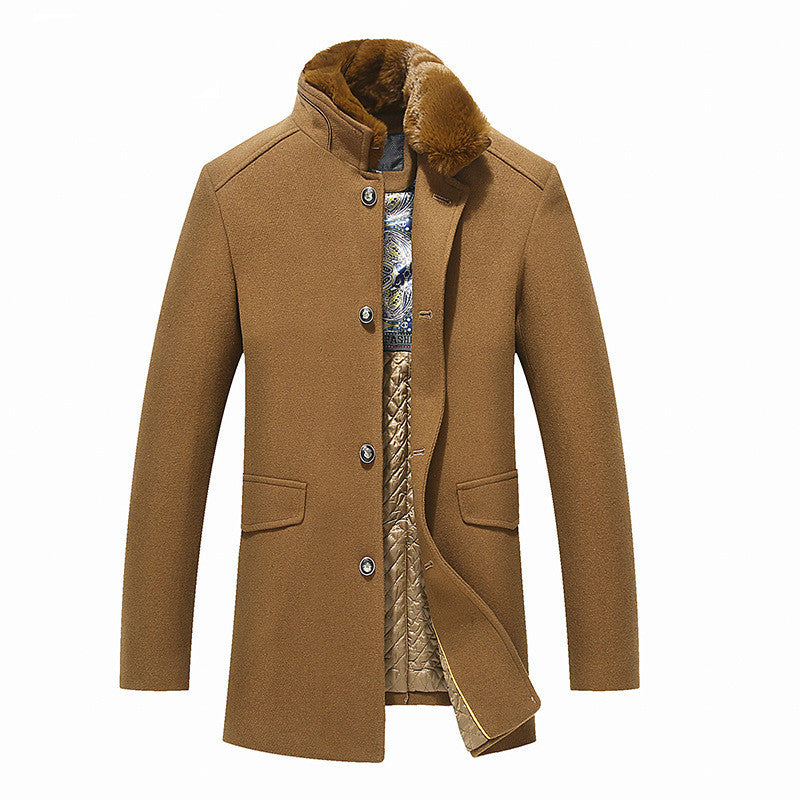 Woolen overcoat for men