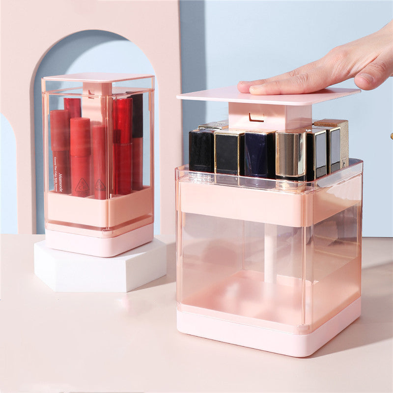 Transparent Dustproof Lipstick Storage Box With Lid