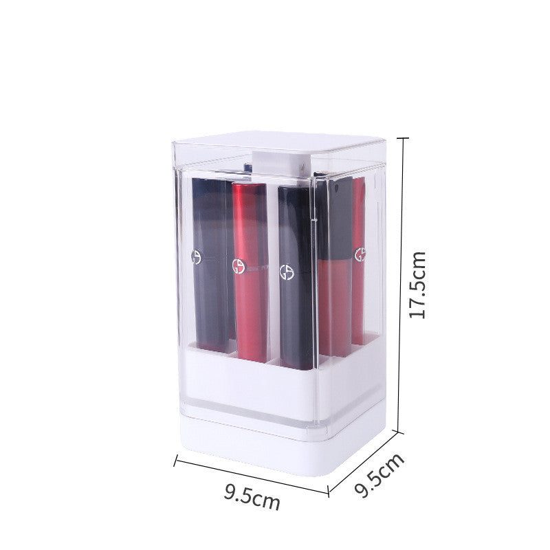 Transparent Dustproof Lipstick Storage Box With Lid