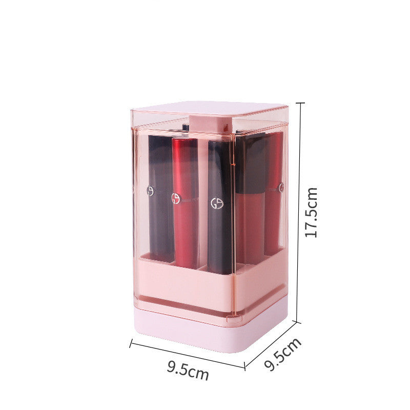 Transparent Dustproof Lipstick Storage Box With Lid