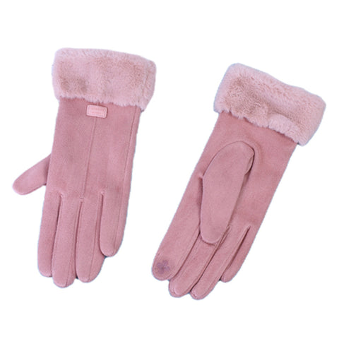 Suede Women's Gloves Warm for Autumn and Winter. With beautiful, classy design.