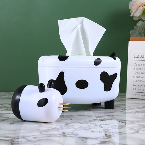 Multifunctional Calf Tissue Box With Toothpick Holder