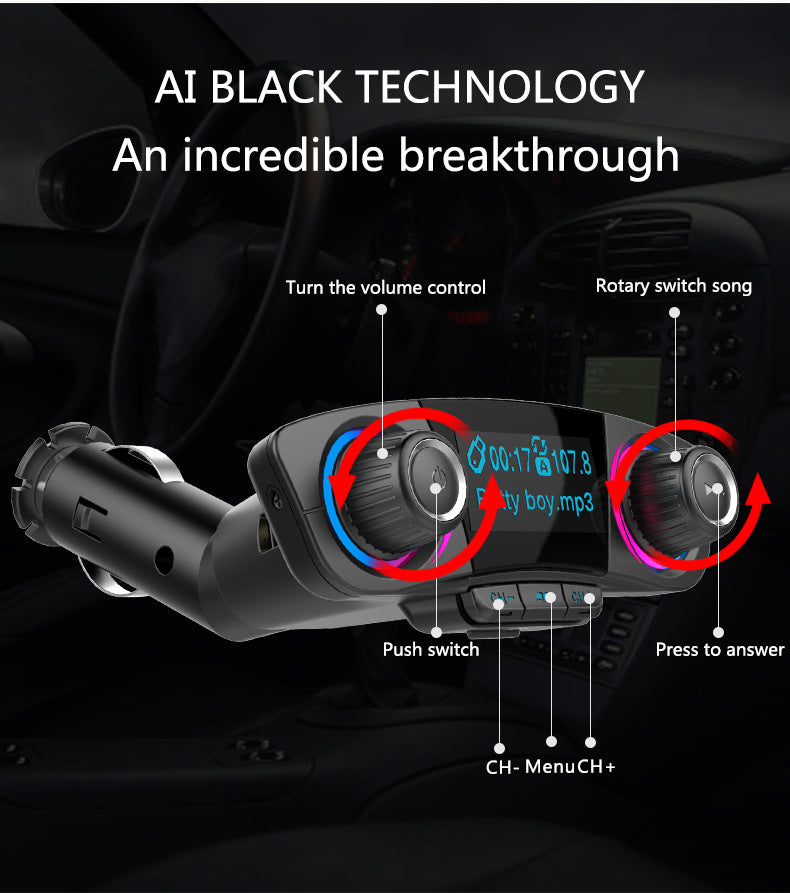 Wireless Bluetooth Car Charger FM Transmitter MP3 Player USB Radio Adapter US