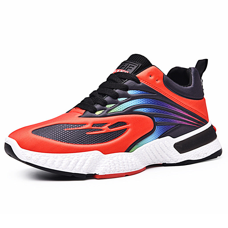 Colorful Casual Shoes Flying Woven Men's Shoes Trend Sports Shoes Men.