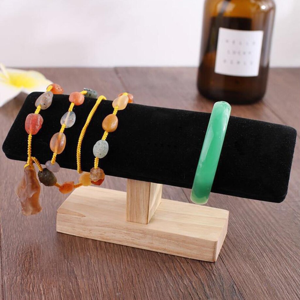 Rubber Wood Watch Bracelet Display Stand