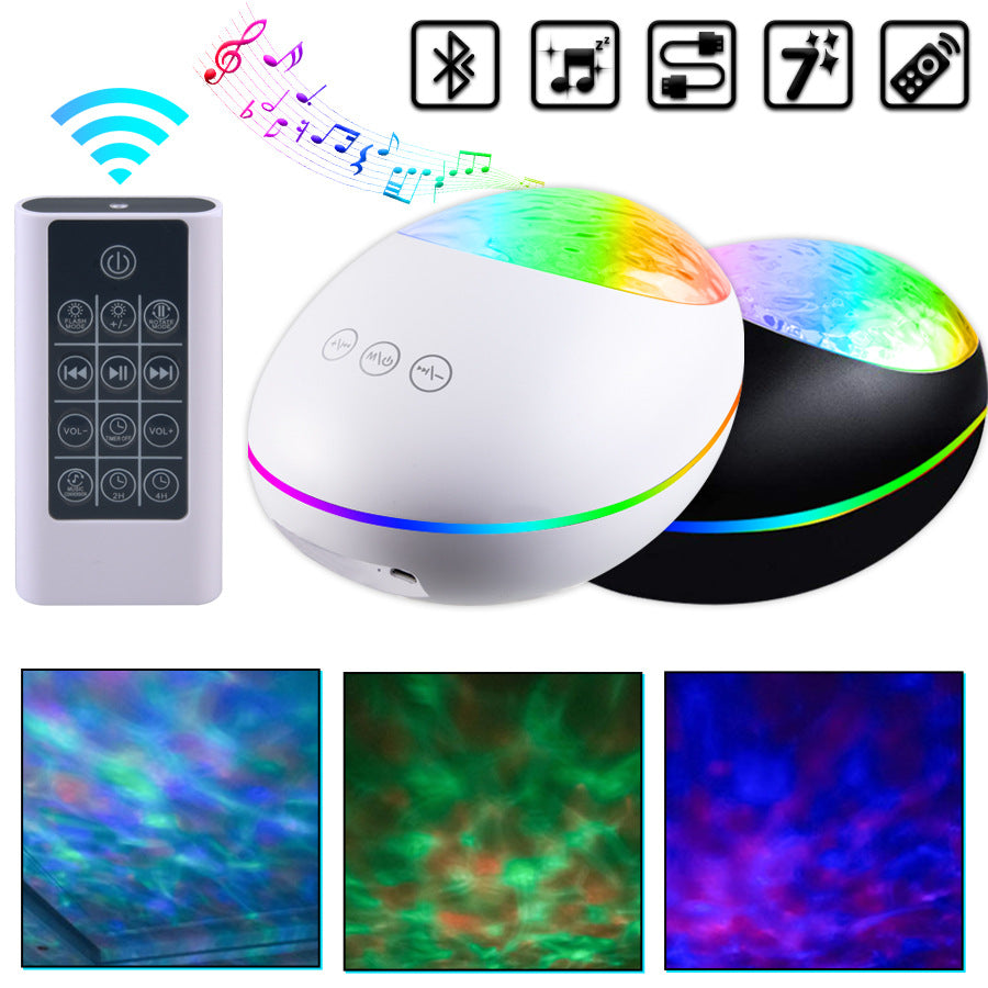 Ocean Starry Sky Projector Light Starry Rotating Bluetooth Music Projector Night Light