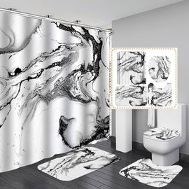 Digital Printing Waterproof Polyester Bathroom Shower Curtain