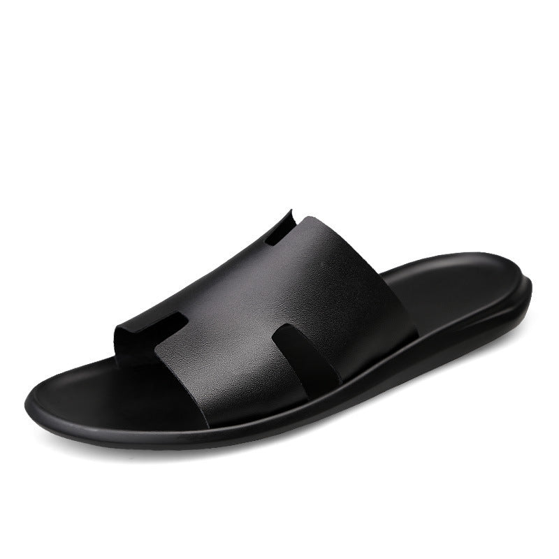 Unique attractive First Layer Leather Standard Size classic design Men Slippers.