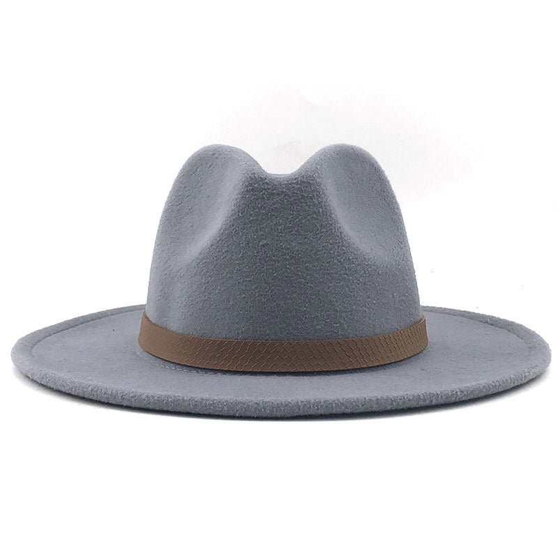 Top Hat With Flat Brim And Big Brimmed Hat