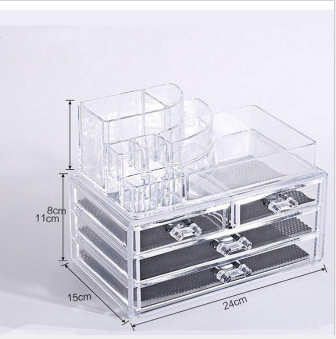 Cosmetic storage box transparent drawer acrylic storage