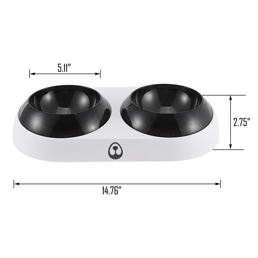 Plastic Pet Bowl, Water And Food, Two Bowls, Non-slip And Leak-proof Food Design