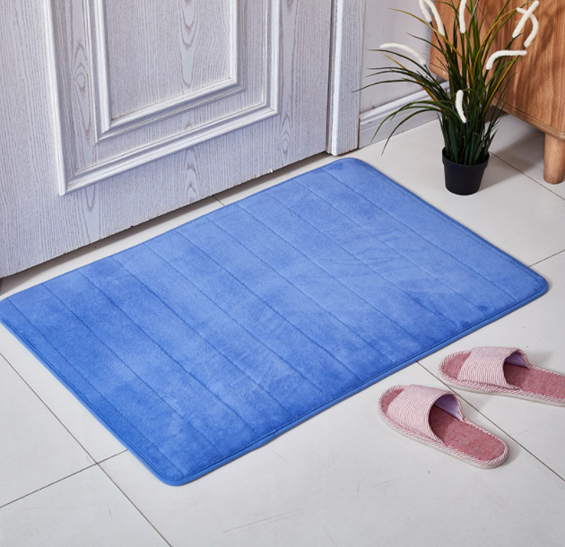 Coral Velvet Bathroom Customizable Memory Foam Absorbent Floor Mat