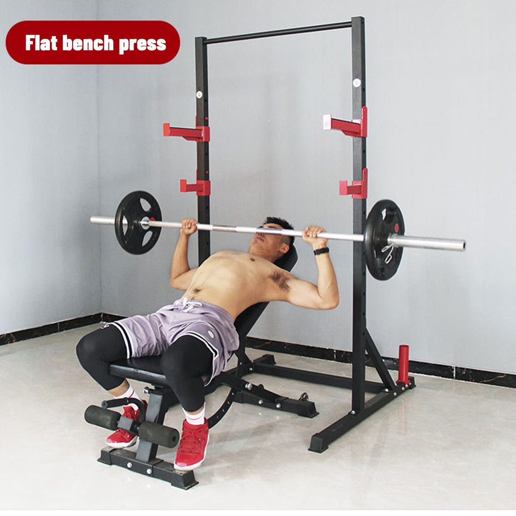 Adjustable Weight Lift Bench Rack Set Fitness Barbell Dumbbell Workout