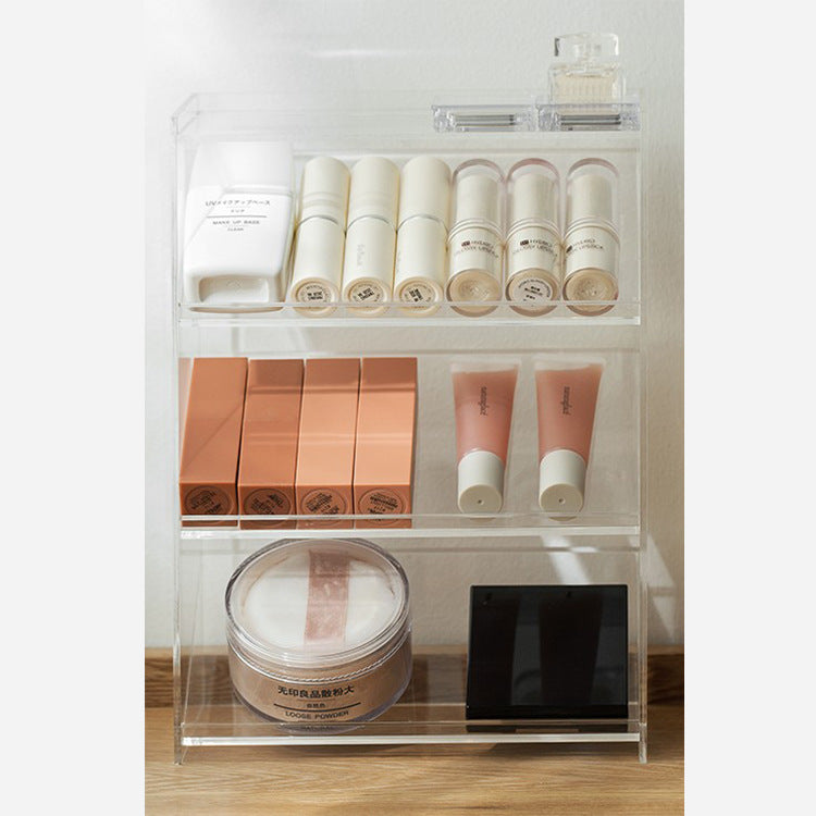 Transparent acrylic cosmetic storage box