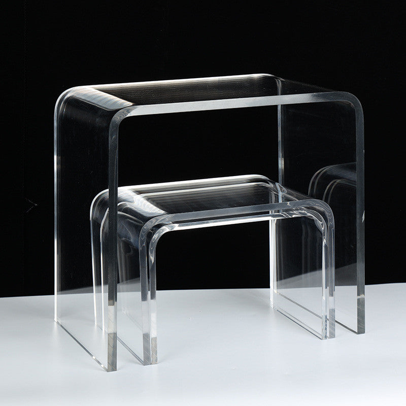 Transparent Plastic Acrylic Shoe Changing Stool Simple