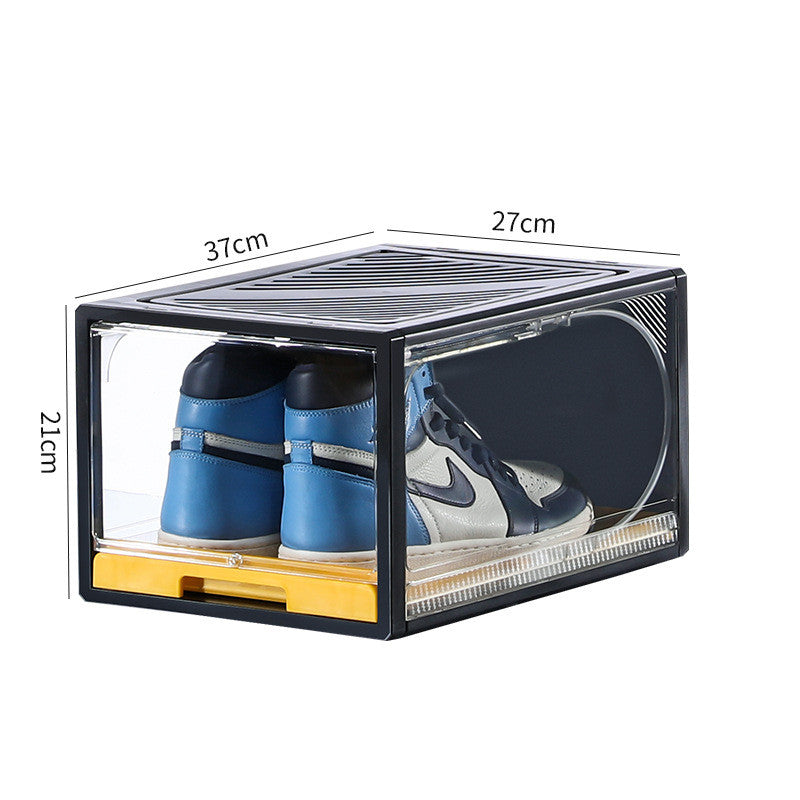 Shoe Box With Pull, Push And Pull Flip Cover Transparent Shoe Storage Box