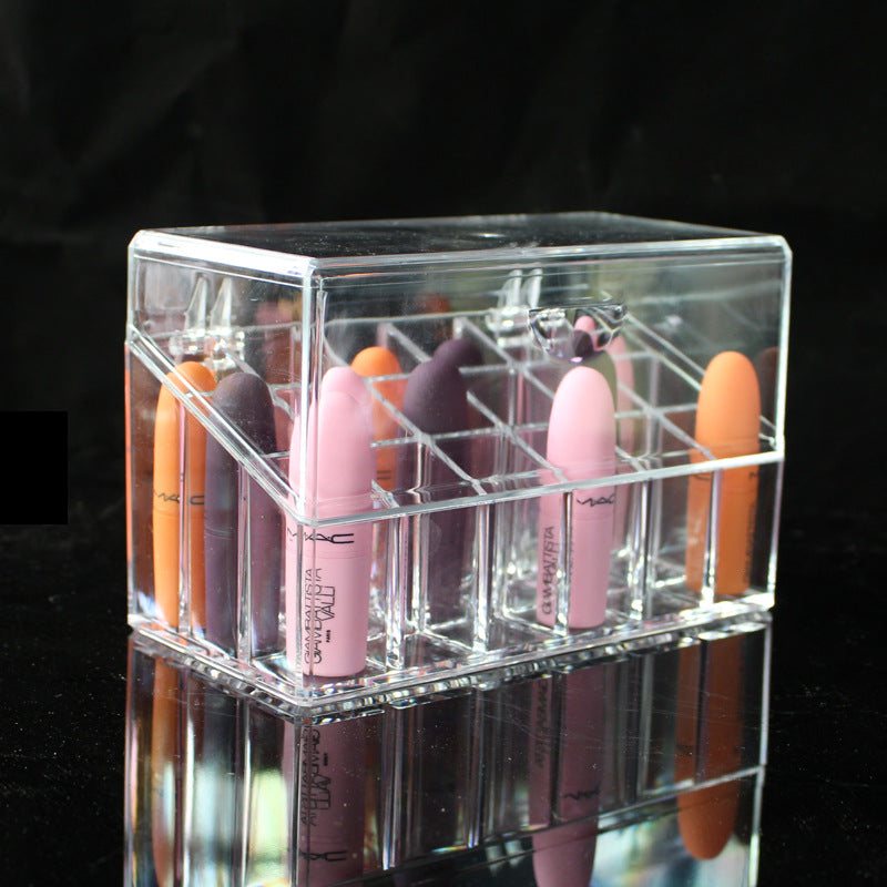 Transparent 18 lipstick storage box