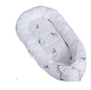 Prevent Fall Baby Bed with Animal Pattern: Ensuring Safety and Comfort. Organic Cotton Baby Bed: Breathable and Removable for Newborns Aged 0-2 Years. Practical to use everywhere.