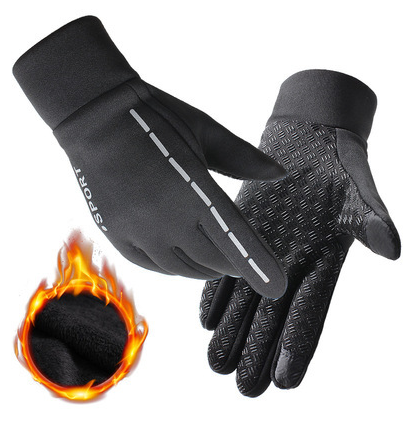 Outdoor gloves for men and women all fingers plus velvet gloves.