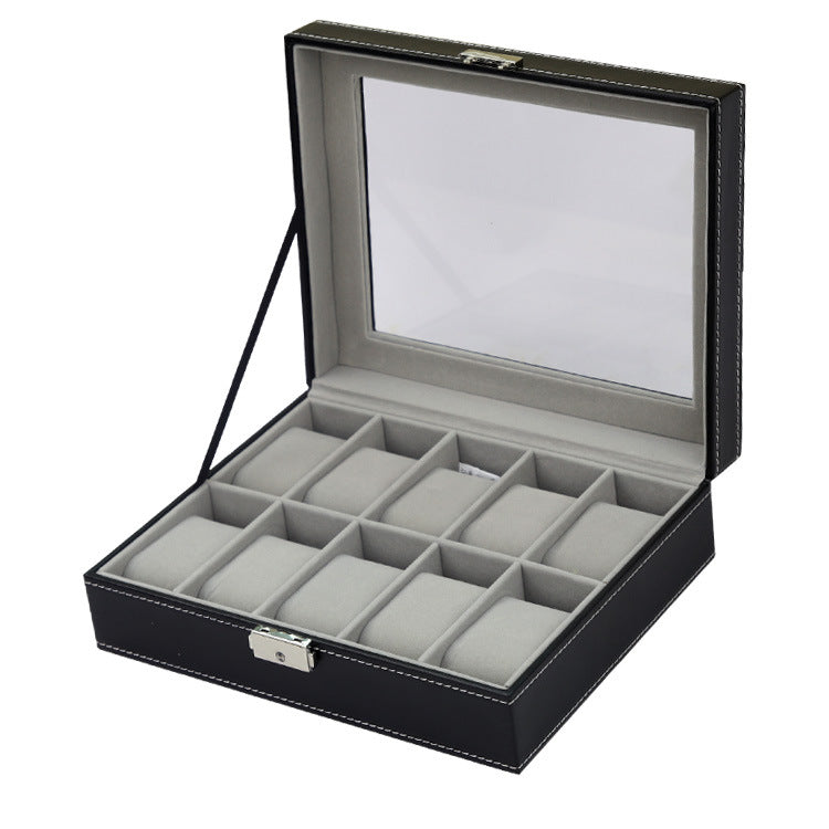 Watch Storage Display Box Transparent Wood