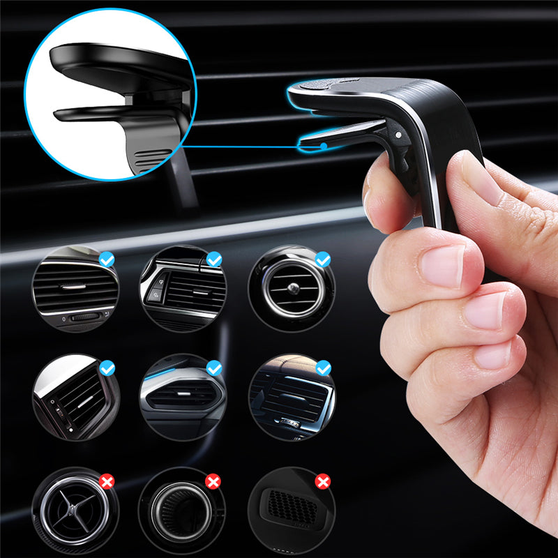 2-Pack Car Magnet Magnetic Air Vent Mount Holder Magnetic Car Phone Holder Stand 360 Metal Car Air Vent Magnet Stand In Car GPS Mount Holder