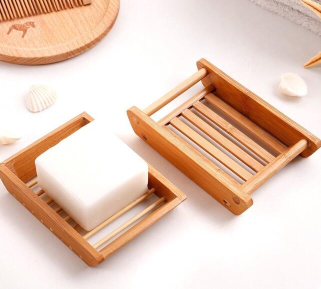 Bamboo and wood drain soap box soap dish