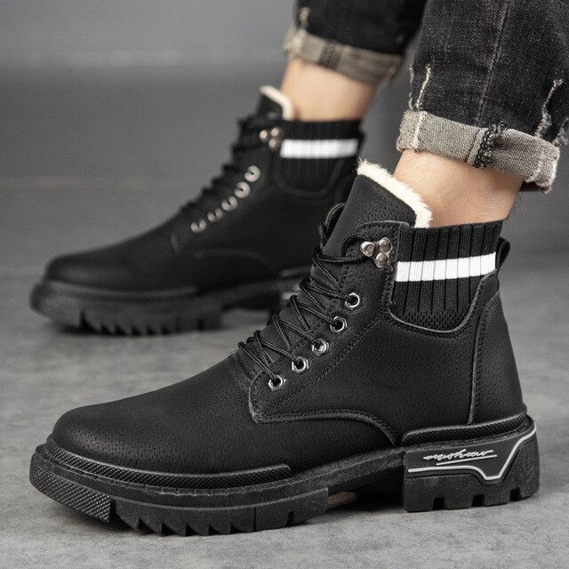 Casual high-top men's boots desert cotton boots