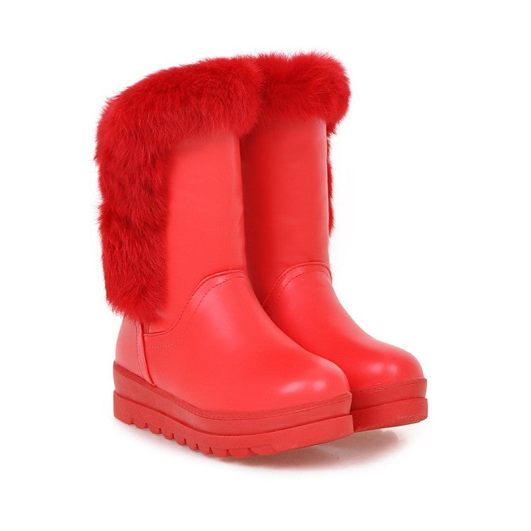 Mid-tube wedge snow boots