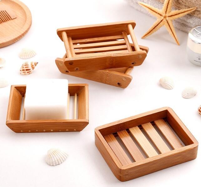 Bamboo and wood drain soap box soap dish