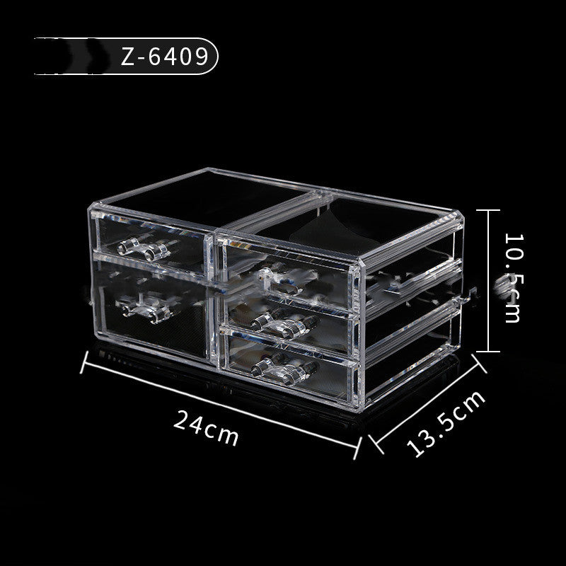 Cosmetic storage box transparent drawer acrylic storage