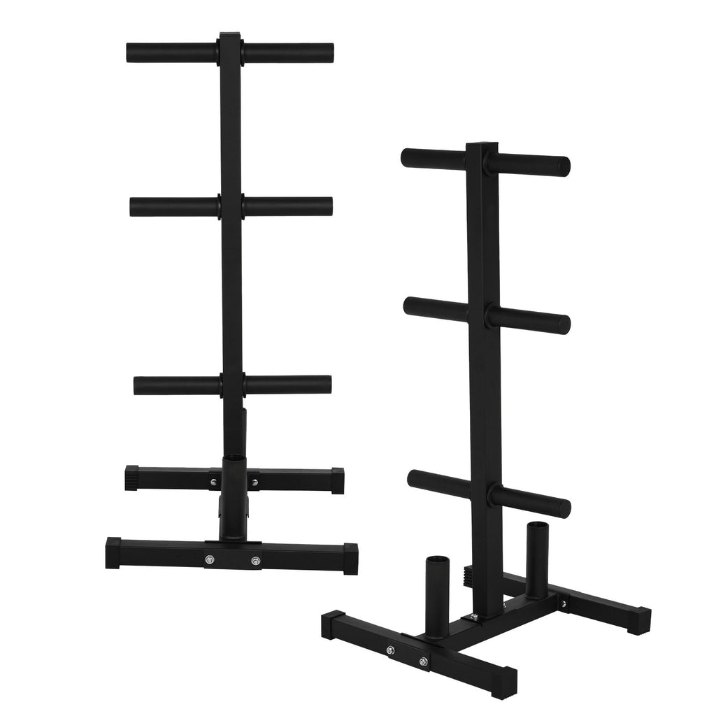 Olympic Weight Plate Rack For 2in Plates Vertical Bar Holder For Home Gym